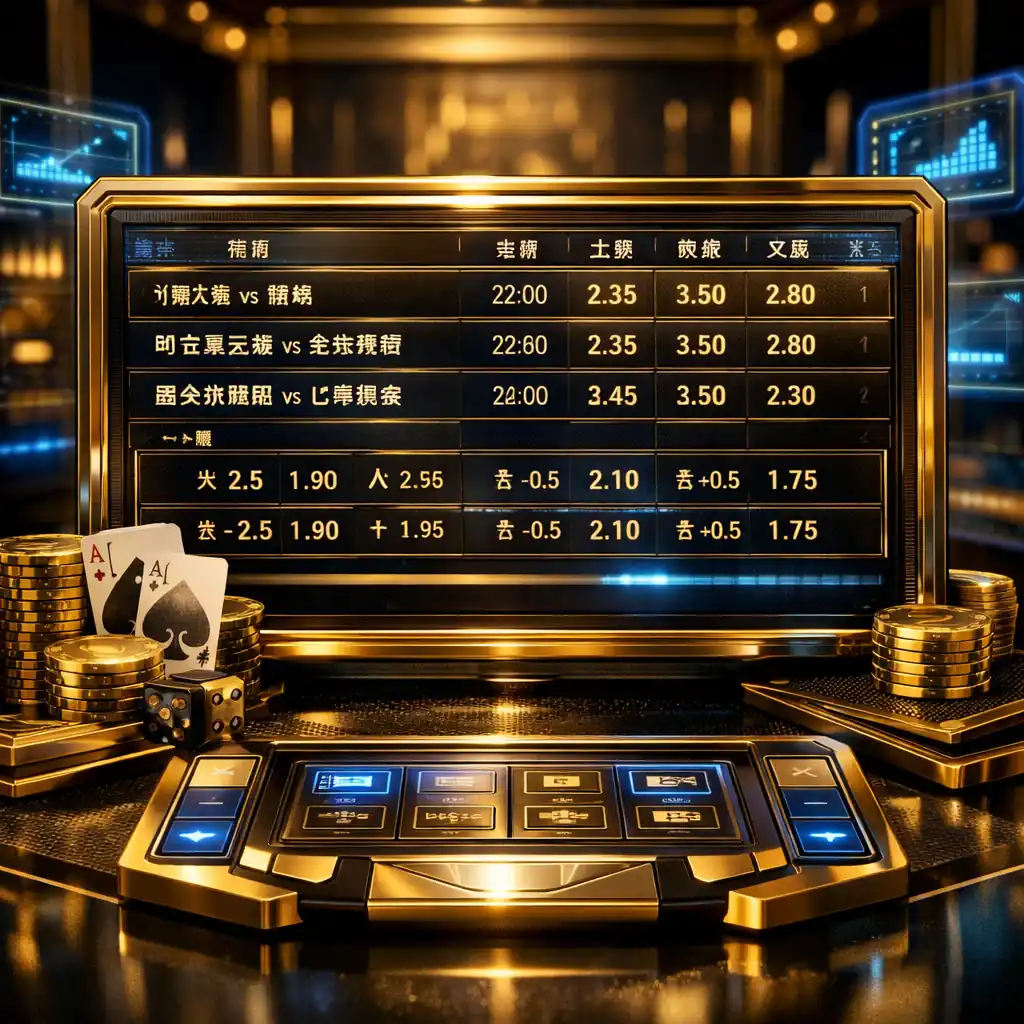 東方波經足球賠率資訊介面示意