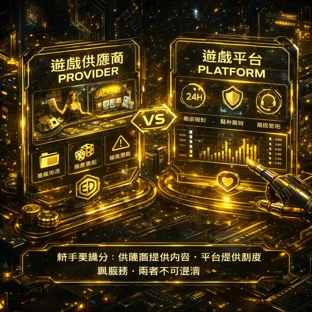 遊戲供應商與平台制度的差異：來源、規則與風險要分清