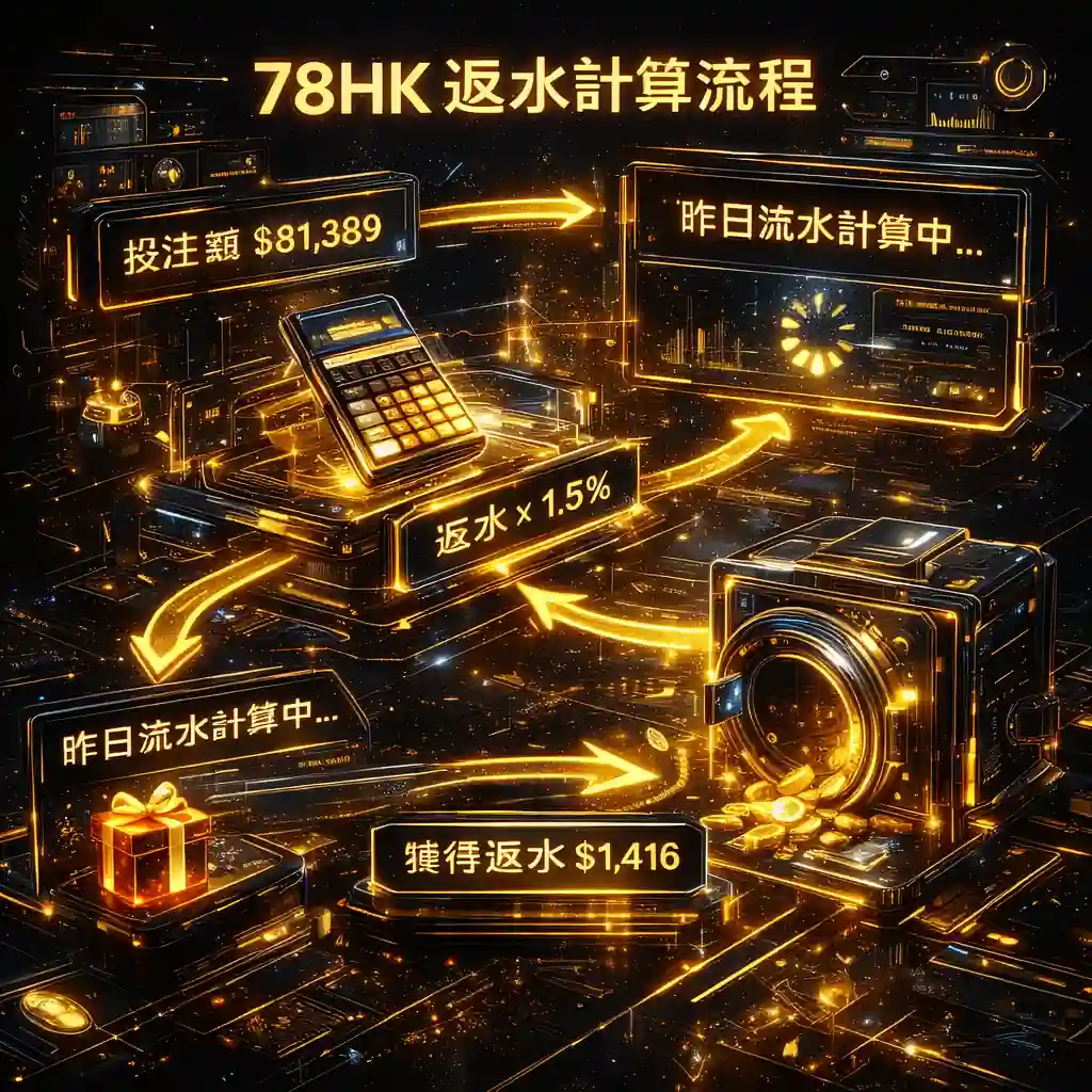 78HK 返水計算與每日結算流程示意