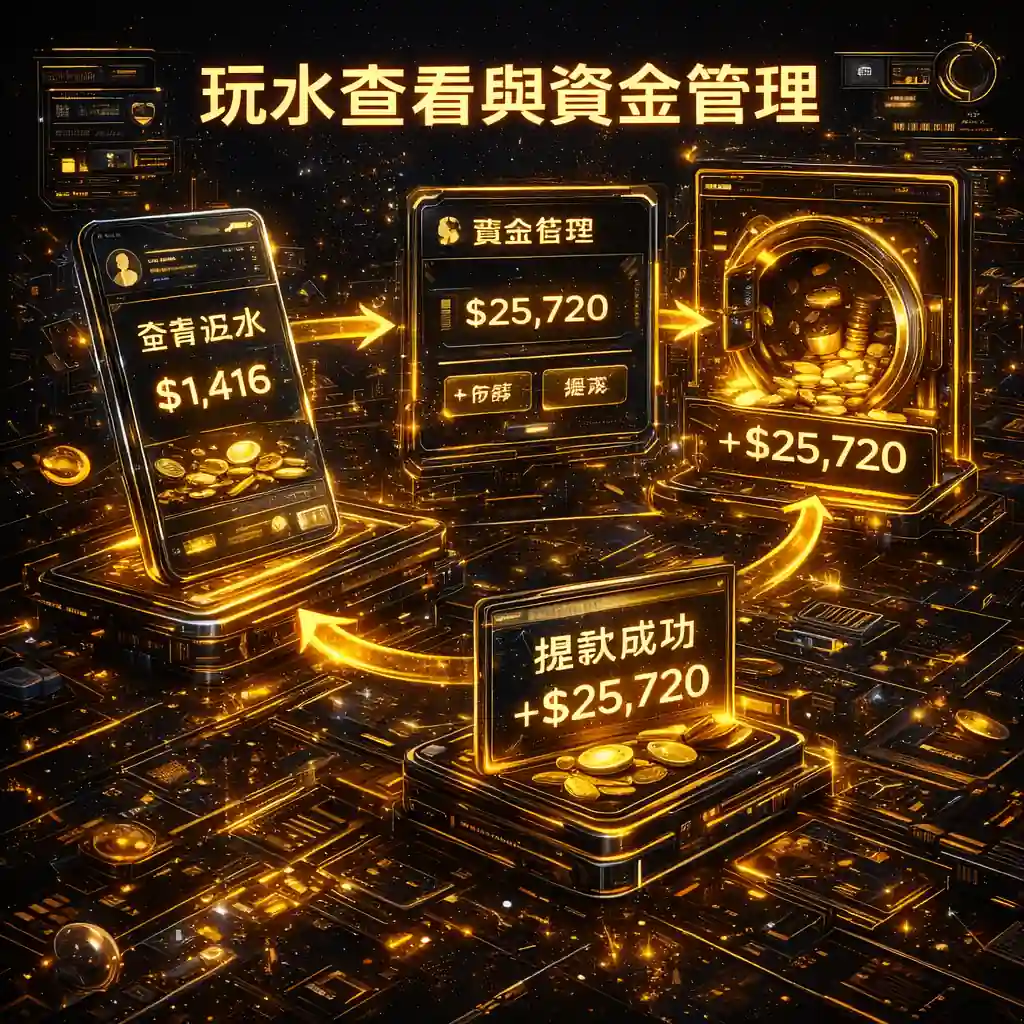返水查看與資金管理流程示意